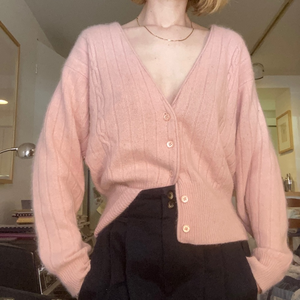 Vintage lambswool/angora cardigan